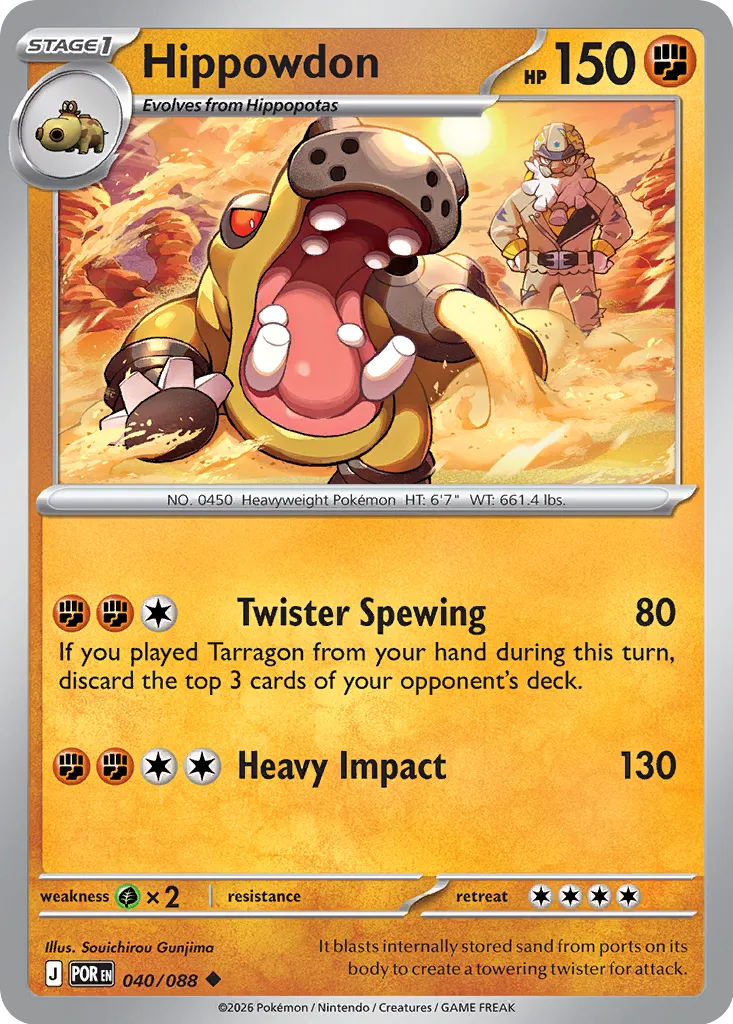 Hippowdon - 040/088 - Uncommon Reverse Holo