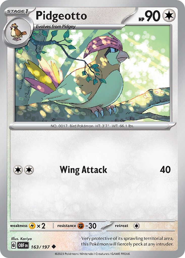 Pidgeotto - 163/197 - Uncommon