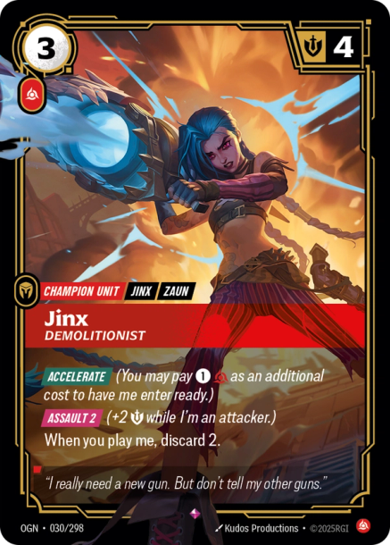 JINX, DEMOLITIONIST - OGN-030/298 (Foil)