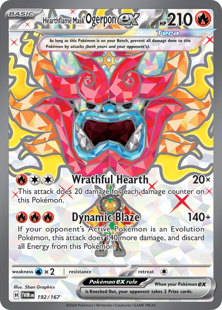 Hearthflame Mask Ogerpon ex - 192/167 - Ultra Rare