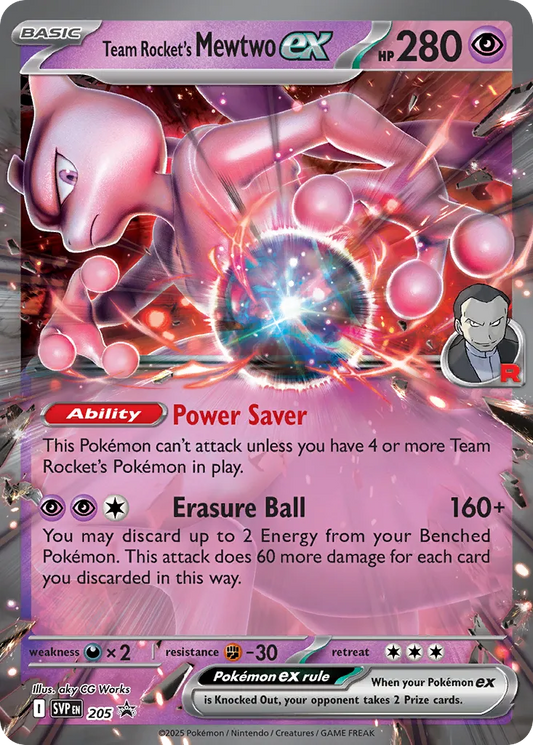 Team Rocket's Mewtwo ex - 205 - Promo