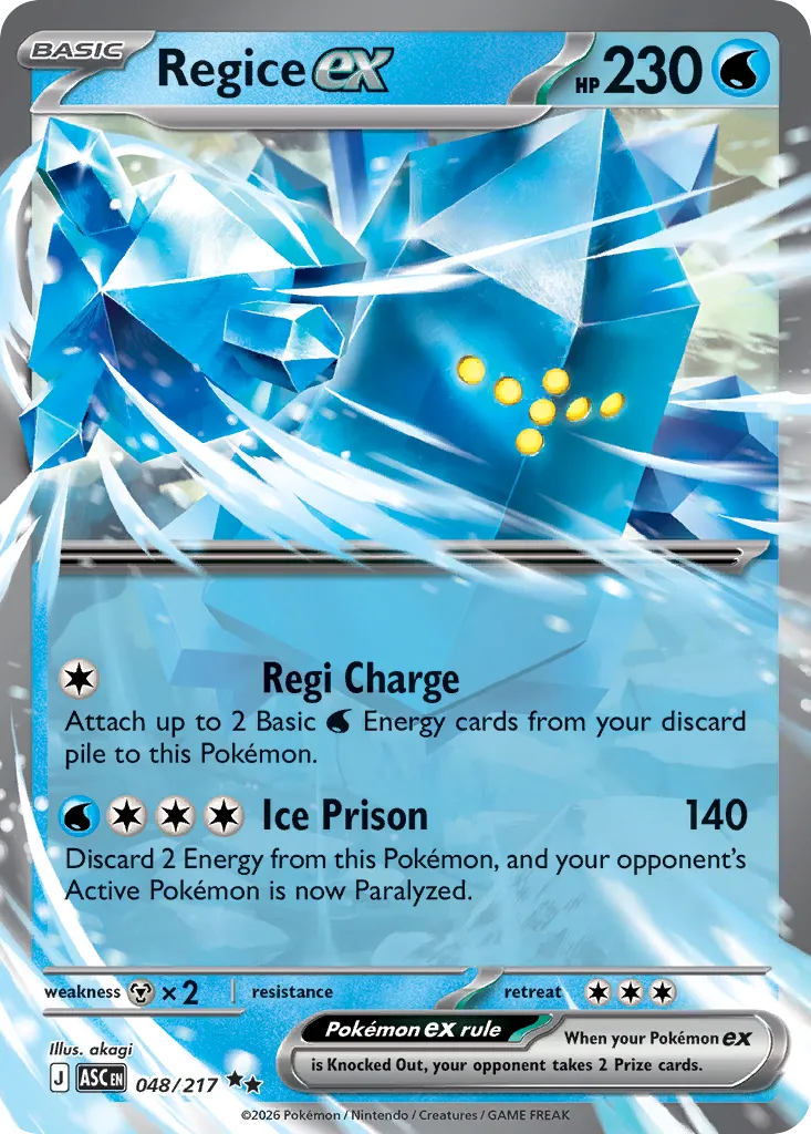 Regice ex - 048/217 - Double Rare