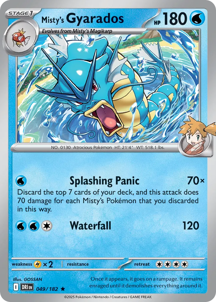 Misty's Gyarados - 049/182 - Rare