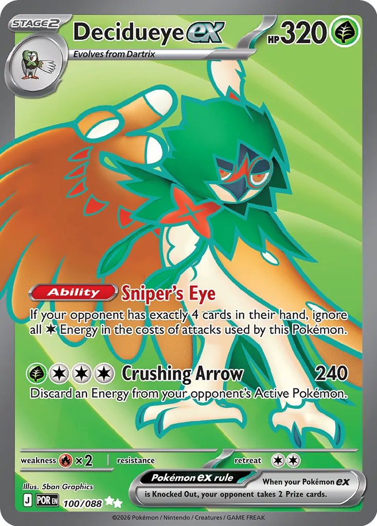 Decidueye ex - 100/088 - Ultra Rare