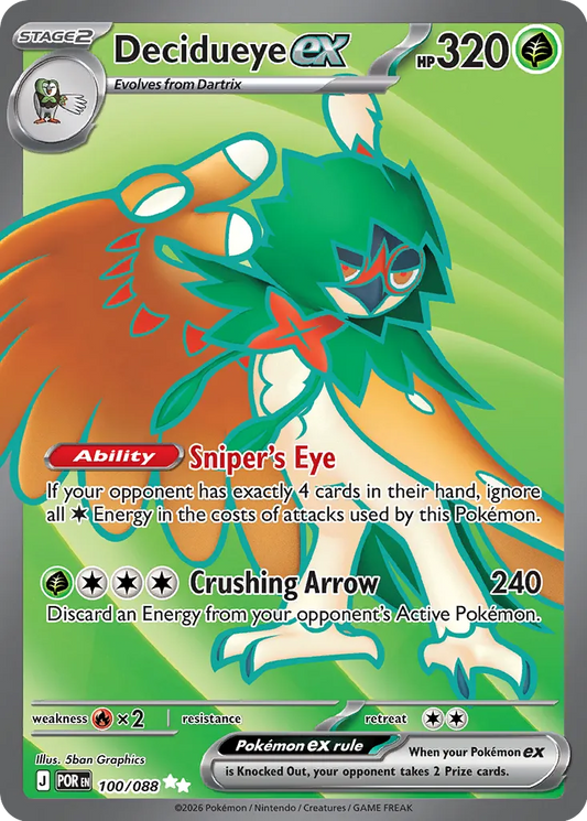 Decidueye ex - 100/088 - Ultra Rare