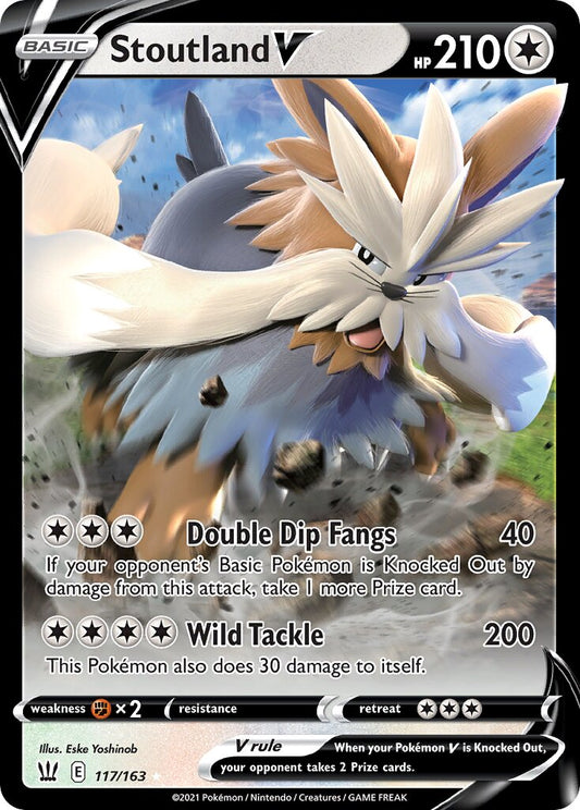 Stoutland V - 117/163 - Holo Rare V