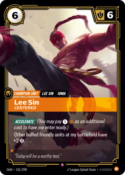 LEE SIN, CENTERED - OGN-151/298 (Foil)