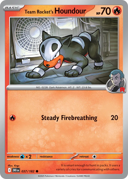 Team Rocket's Houndour - 037/182 - Common