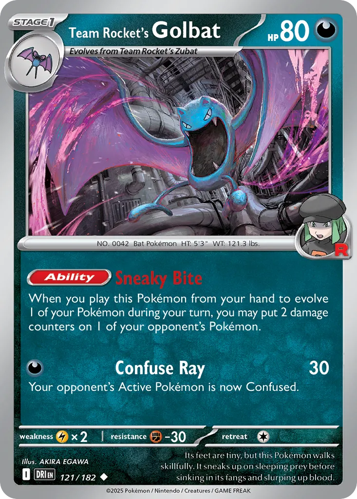Team Rocket's Golbat - 121/182 - Uncommon