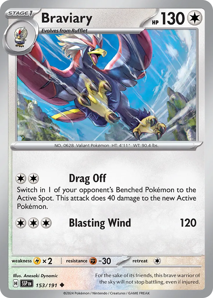 Braviary - 153/191 - Uncommon