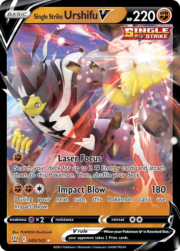 Single Strike Urshifu V - 085/163 - Holo Rare V
