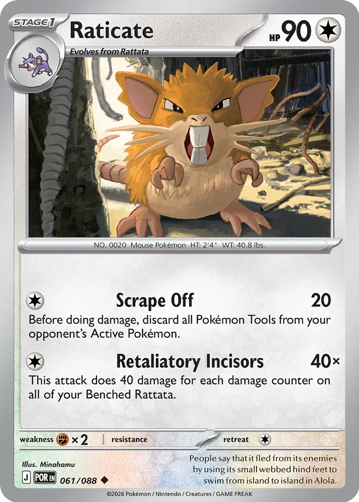 Raticate - 061/088 - Uncommon