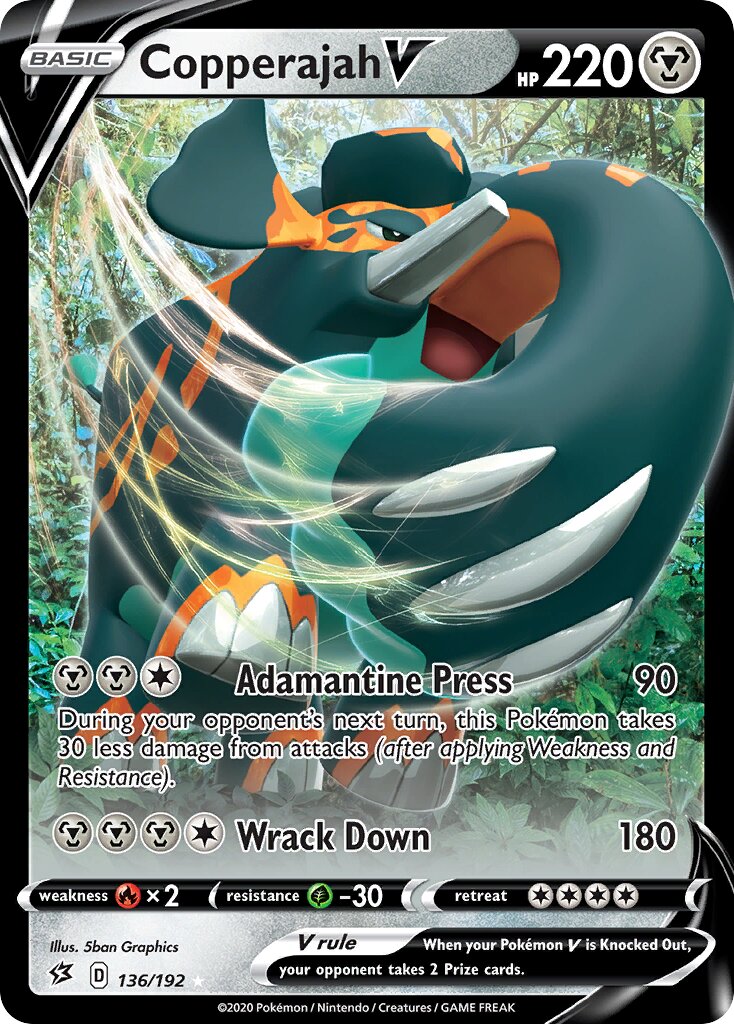Copperajah V - 136/192 - Holo Rare V