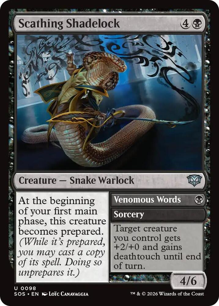 Scathing Shadelock // Venomous Words - 98 - uncommon