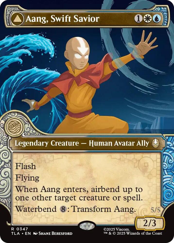 Aang, Swift Savior // Aang and La, Ocean's Fury - 347 - rare