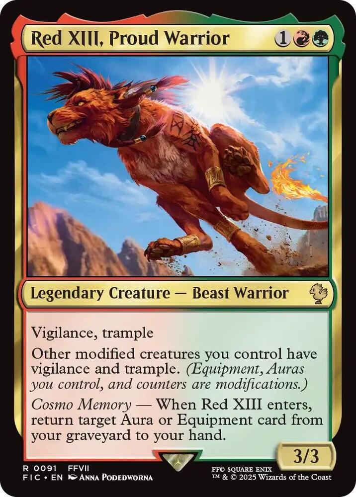 Red XIII, Proud Warrior - 91 - rare