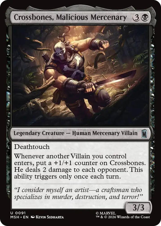 Crossbones, Malicious Mercenary - 91 - uncommon