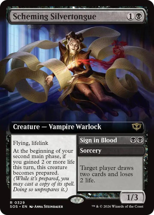 Scheming Silvertongue // Sign in Blood - 329 - rare