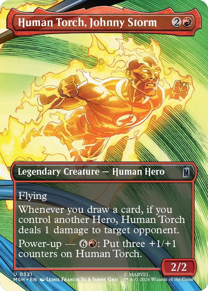 Human Torch, Johnny Storm - 321 - uncommon