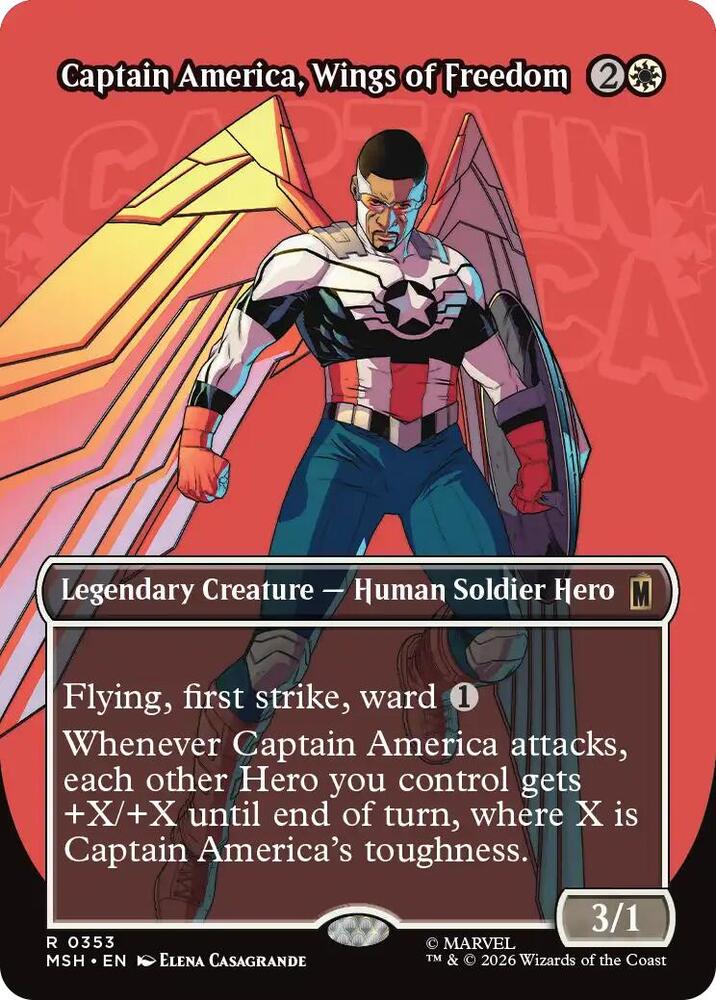 Captain America, Wings of Freedom - 353 - rare