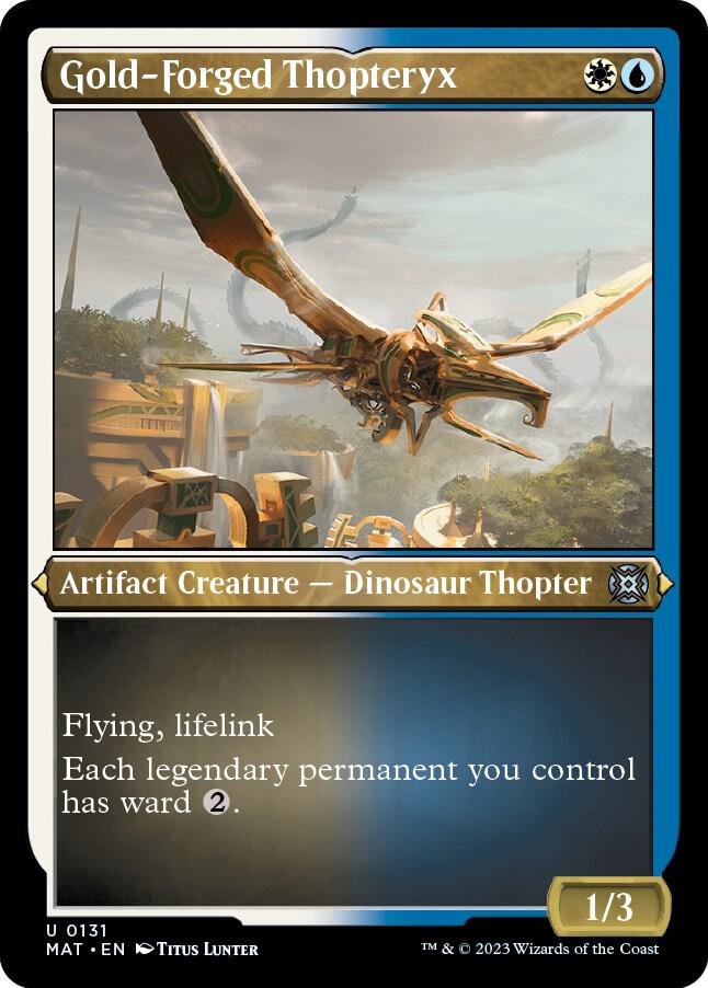 Gold-Forged Thopteryx - 131 - Etched uncommon