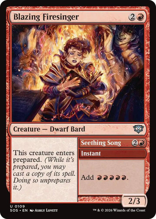 Blazing Firesinger // Seething Song - 109 - uncommon