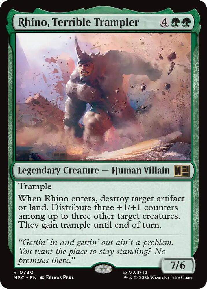 Rhino, Terrible Trampler - 730 - rare