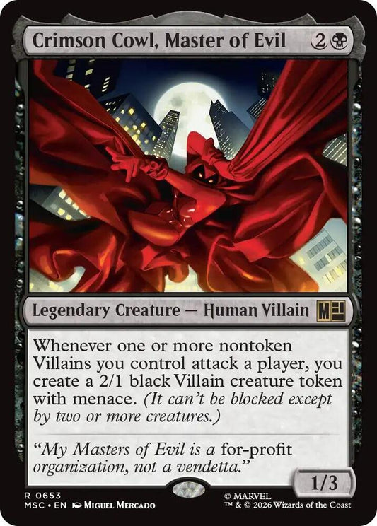Crimson Cowl, Master of Evil - 653 - rare
