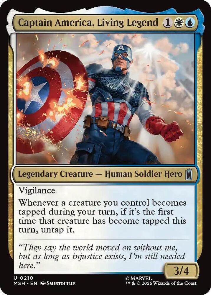 Captain America, Living Legend - 210 - uncommon