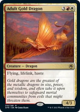 Adult Gold Dragon - 216 - rare