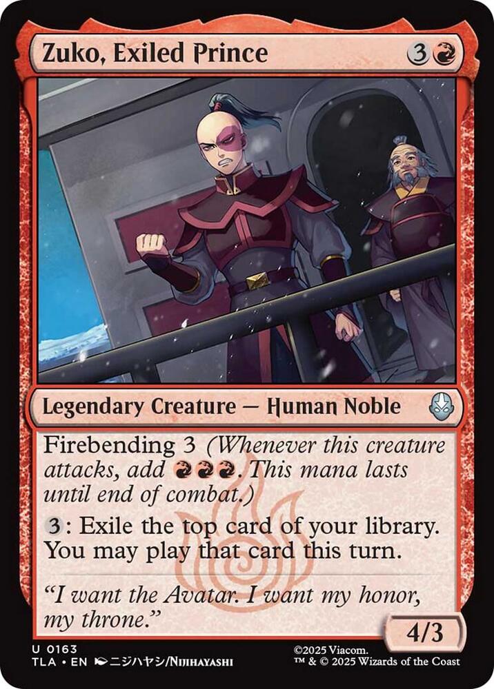 Zuko, Exiled Prince - 163 - uncommon