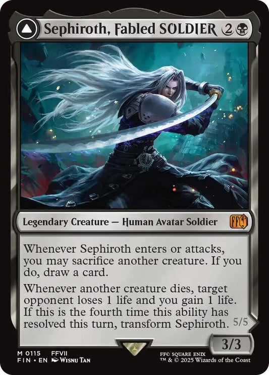 Sephiroth, Fabled SOLDIER // Sephiroth, One-Winged Angel - 115 - mythic
