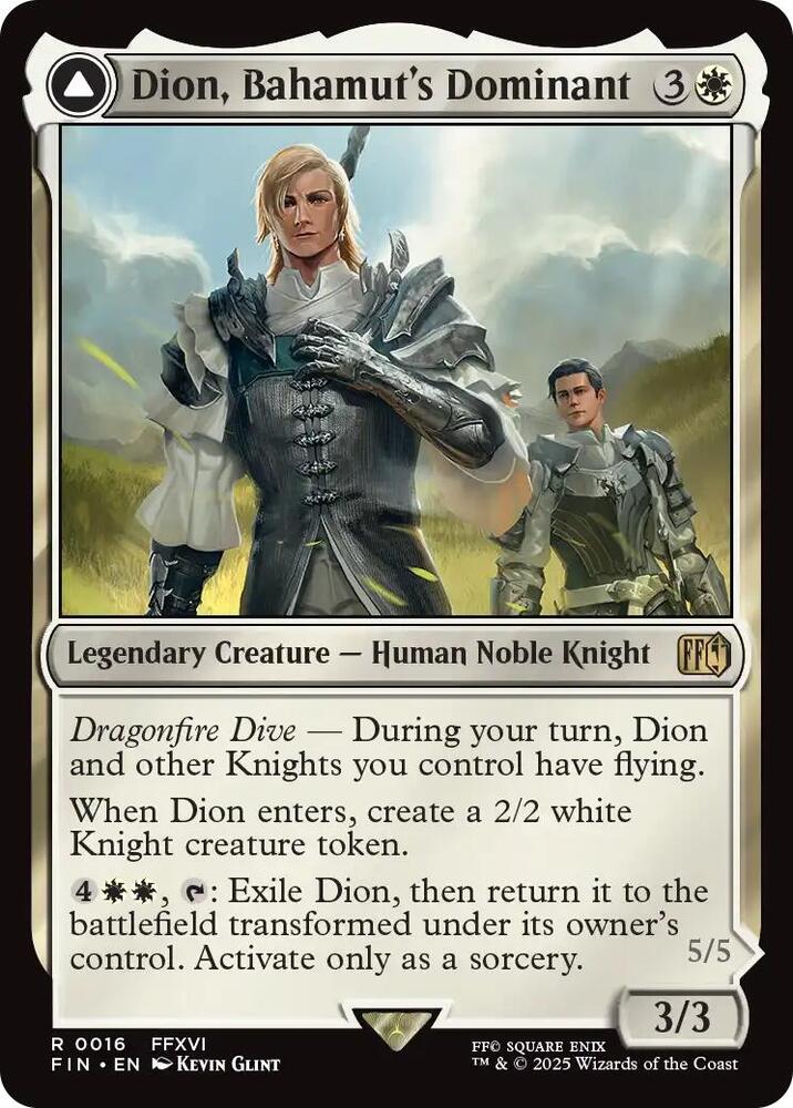 Dion, Bahamut's Dominant // Bahamut, Warden of Light - 16 - rare