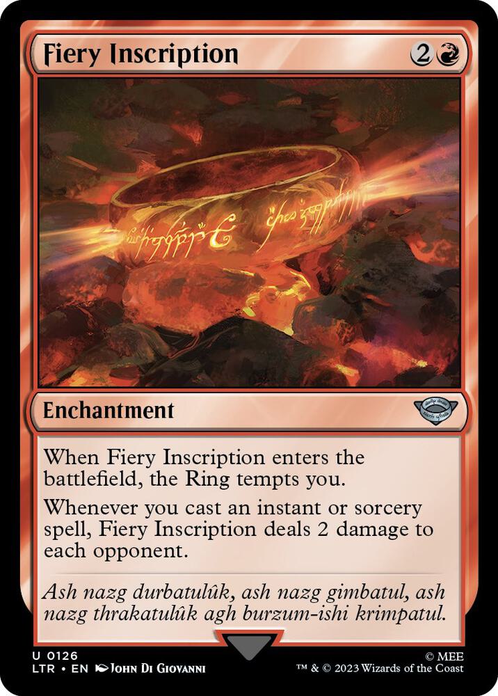 Fiery Inscription - 126 - uncommon