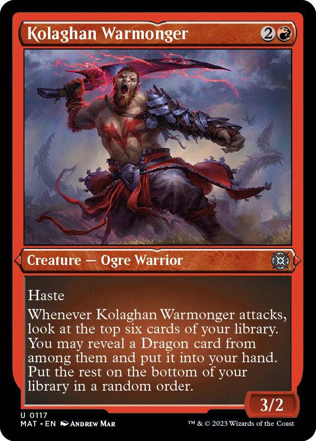 Kolaghan Warmonger - 117 - Etched uncommon