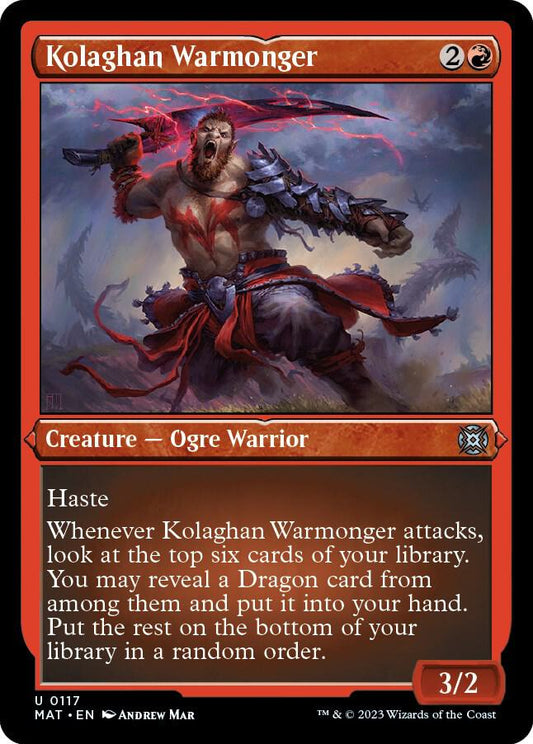 Kolaghan Warmonger - 117 - Etched uncommon