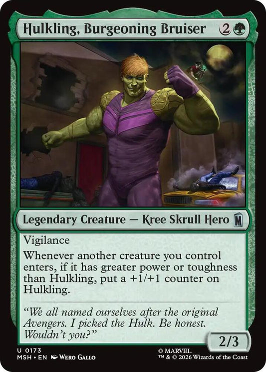 Hulkling, Burgeoning Bruiser - 173 - uncommon