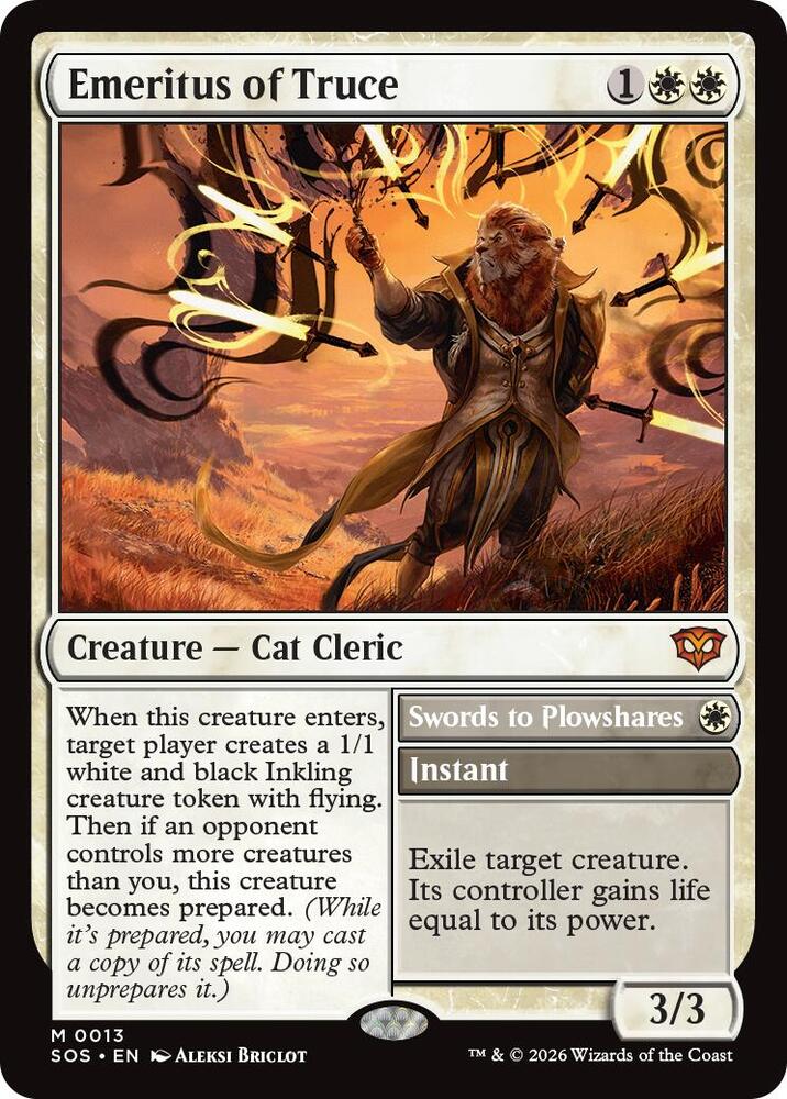 Emeritus of Truce // Swords to Plowshares - 13 - mythic