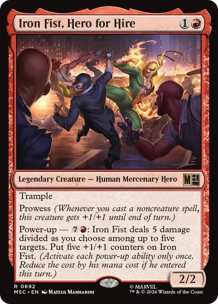 Iron Fist, Hero for Hire - 692 - rare