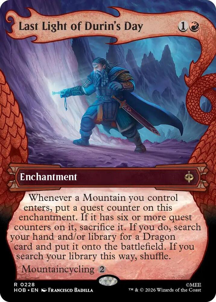 Last Light of Durin's Day - 228 - rare