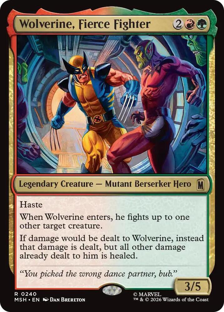 Wolverine, Fierce Fighter - 240 - rare