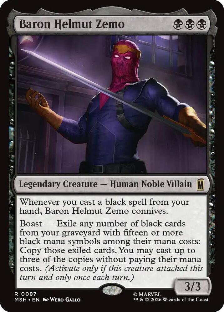 Baron Helmut Zemo - 87 - rare