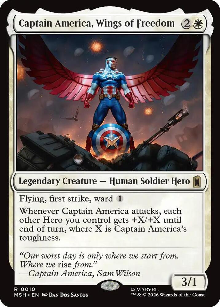 Captain America, Wings of Freedom - 10 - rare
