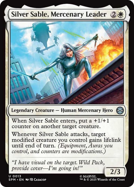 Silver Sable, Mercenary Leader - 13 - uncommon
