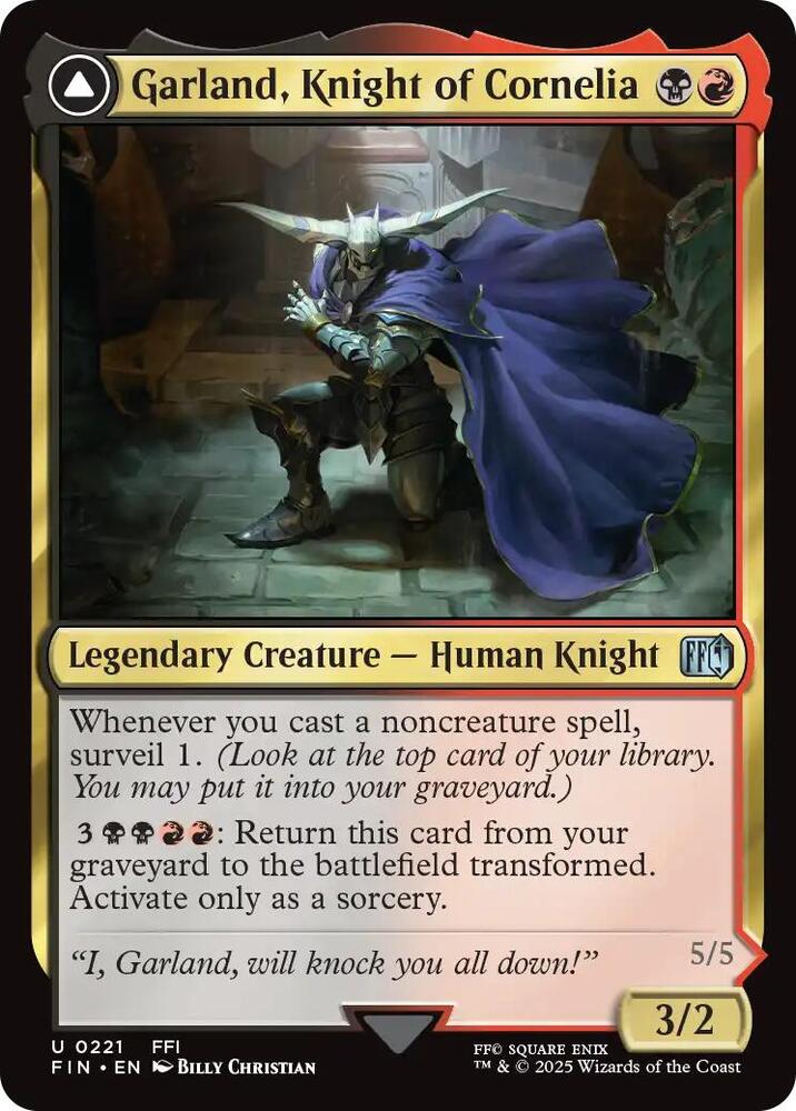 Garland, Knight of Cornelia // Chaos, the Endless - 221 - uncommon