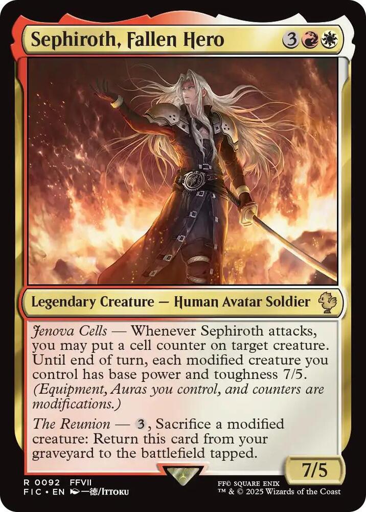 Sephiroth, Fallen Hero - 92 - rare