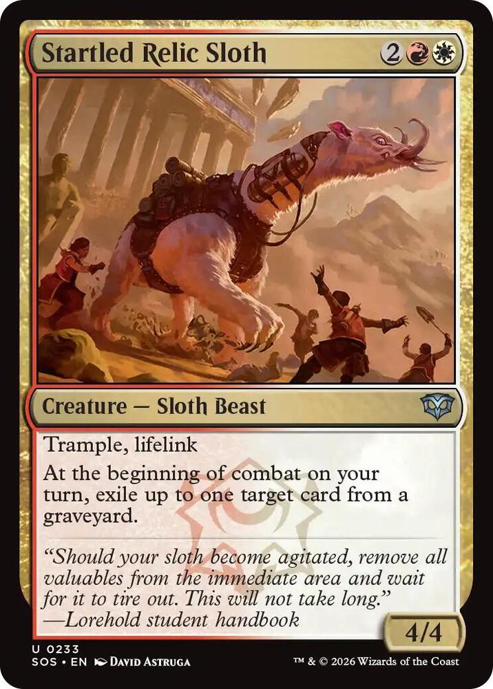 Startled Relic Sloth - 233 - uncommon