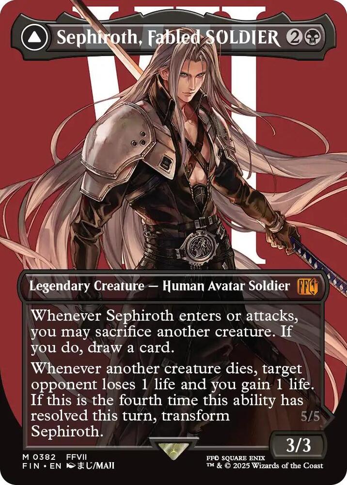 Sephiroth, Fabled SOLDIER // Sephiroth, One-Winged Angel - 382 - mythic