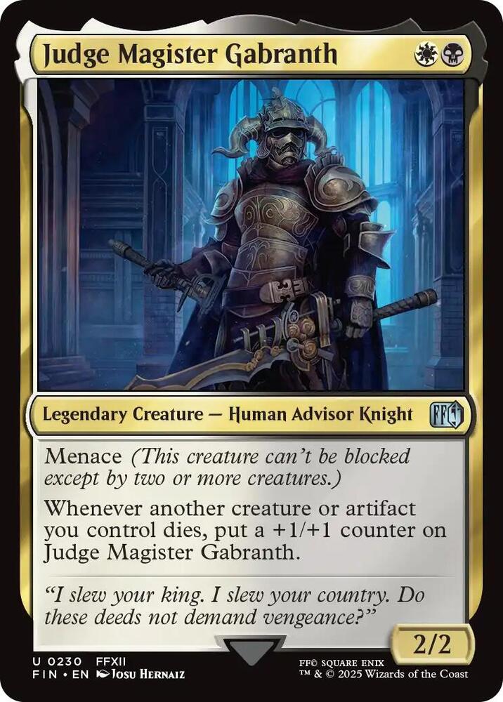 Judge Magister Gabranth - 230 - uncommon