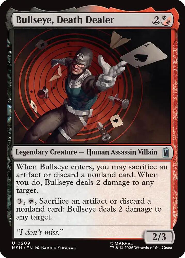 Bullseye, Death Dealer - 209 - uncommon